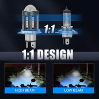SUPAREE H4 LED motorkerékpár fényszóró, 3300LM, 6000K fehér-kék, HS1 kompatibilis 3