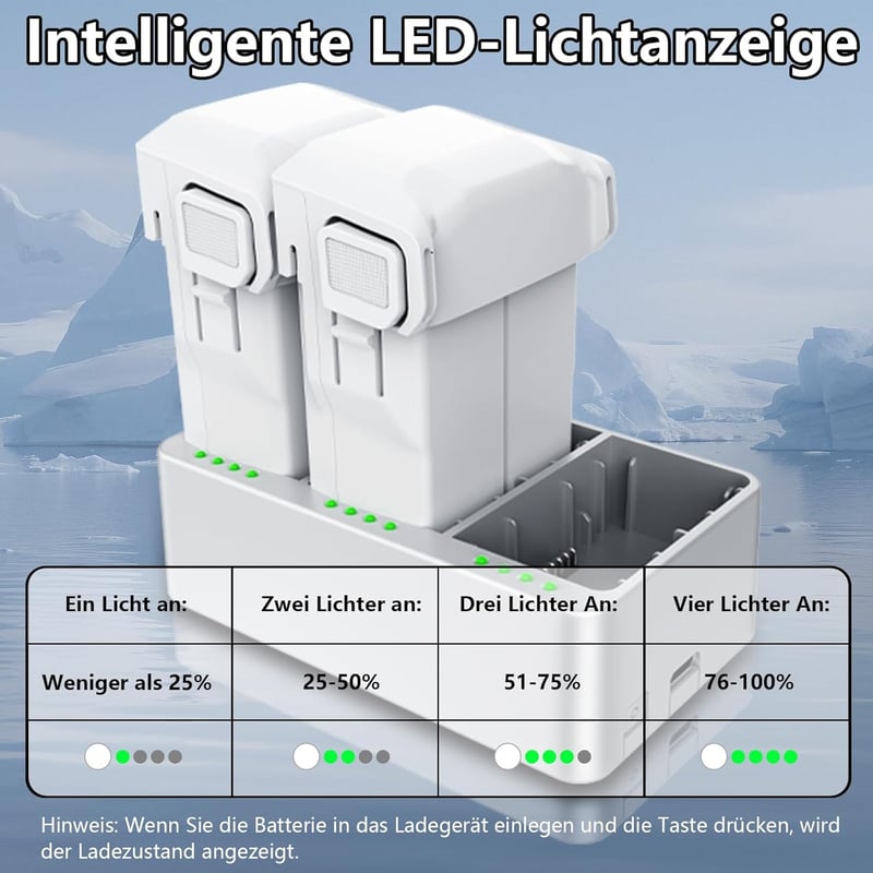 DJI Mini 3/4 Pro akkumulátor szett: 2db 3850mAh akku és kétirányú töltőhub, 47 perc repülésidő