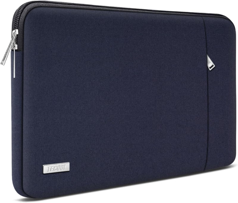TECOOL 13,3" MacBook Pro/Air M3 M2 M1 ütésálló laptop tok, sötétkék