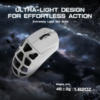 ATTACK SHARK R3PRO Ultrakönnyű Magnézium Gamer Egér, 46g, 8000Hz Vezeték Nélküli, 26000 DPI, PixArt PAW3395 Szenzor, Fehér 4