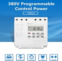 Ailao TM-163 Háromfázisú Digitális Időrelé 380V - Heti Programozható Időzítő Kapcsoló Memória Funkcióval, Fekete 2