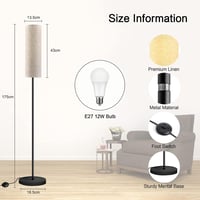 Retro LED állólámpa 3 színhőmérséklettel, E27, 175cm, nappali és hálószoba 6