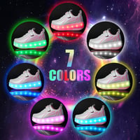 Flintronic LED Görkorcsolya Gyerekeknek - 2in1 Átalakítható Cipő, 7 Színű Világítás, Állítható Méret, USB Tölthető, Lányoknak, Kezdőknek 4