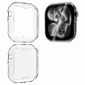 Husă de protecție Manlyee cu folie de ecran pentru Apple Watch Series 11 și Series 10 42 mm, set de 3 bucăți (lipsește 1 husă cu protecție ecran)