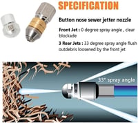Kärcher K2-K7 kompatibilis 20m csőtisztító tömlő, 180 bar, 60°C, adapterrel és fúvókákkal 3