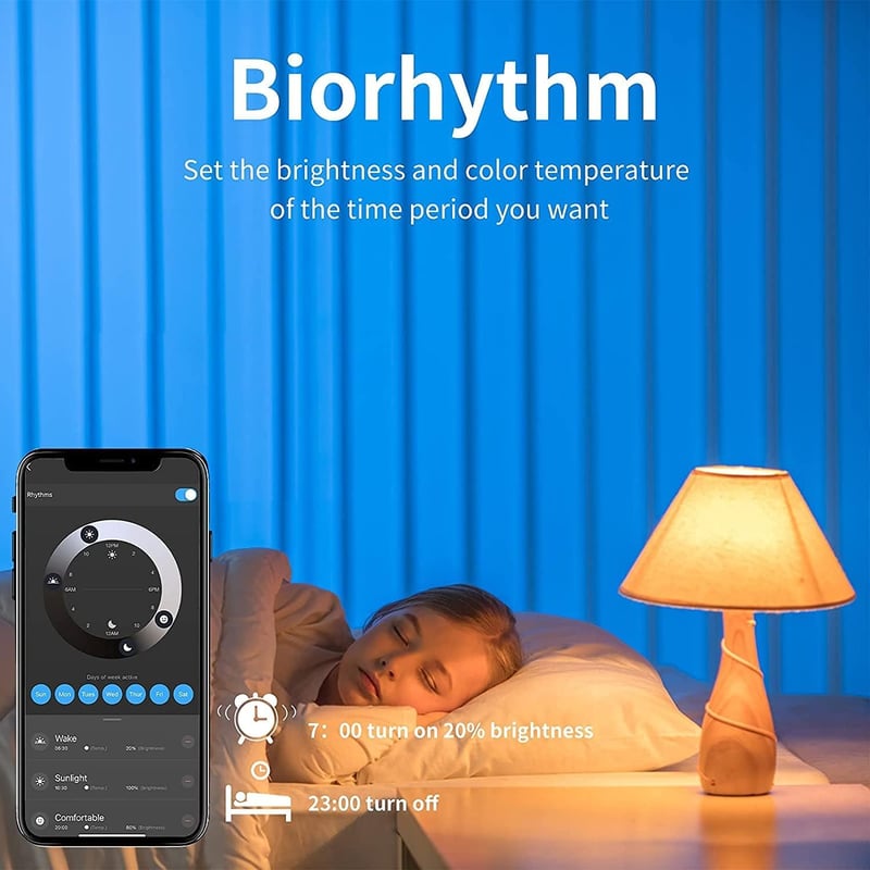Fitop E14 WiFi LED okos izzó, 16 millió szín, Alexa/Google Home kompatibilis, 4 darab