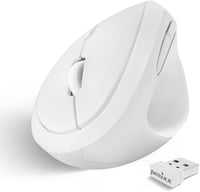 Perixx PERIMICE-719 Ergonomikus Egér - Vertikális Kialakítás Kisebb Kézhez - Állítható DPI - 6 Gombos Optikai Vezeték Nélküli Fehér Egér Iro 1