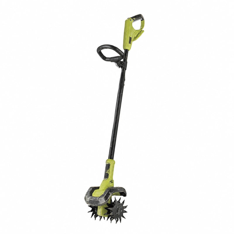 RYOBI RY18CVA-0 18V ONE+ Akumulatorski kultivator — za dijelove / popravak: jako istrošen, oštećen i nepotpun (stanje: vidi 2. sliku)