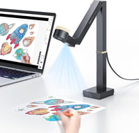 CZUR Fancy S Pro 4K USB Dokumentum Kamera és 12MP Webkamera LED Világítással, 60fps, Autofókusz, Távoktatáshoz, Élő Közvetítéshez, Windows é 1
