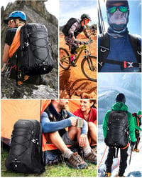 HOMIEE 45L Vízálló Túrahátizsák Fényvisszaverő Csíkokkal - Férfi, Női Outdoor Hátizsák Túrázáshoz, Kerékpározáshoz 2