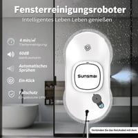 SUNSMAI Ablaktisztító Robot Automata Vízpermetezővel - Applikációval Vezérelhető, Biztonsági Kötéllel, Erős Szívóerővel Minden Sima Felületr - Black and White 2