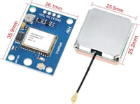 NEO-6M GPS Modul Arduino APM 2.5 Repülésvezérlőhöz Kerámia Antennával 5