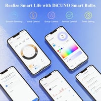 DiCUNO GU10 Okos LED Izzó 5W - WiFi Spotlámpa Alexa és Google Home Kompatibilis, 320LM, Fényerőszabályozható, 16 Millió Szín, Meleg/Hideg Fe 5