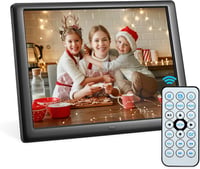 Yontwe 10" Digitális Képkeret 1280x800 Felbontással - Fotó/Videó/Zene Lejátszó, USB/SD Kártya, Távvezérlővel, Naptár és Ébresztő Funkcióval 1