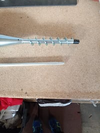 Schneider 888-00 zemná kotva pre záhradný slnečník, oceľová, 50 cm, strieborná, 1,4 kg, používaný stav 2