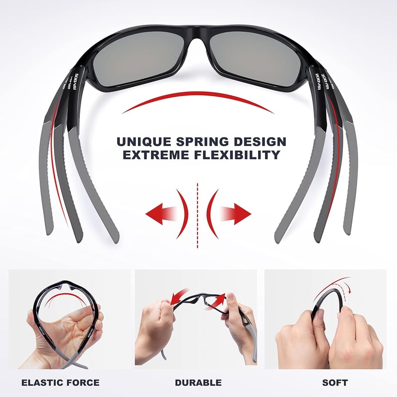 RIVBOS polarizált UV400 sport napszemüveg kerékpározáshoz, futáshoz - unisex
