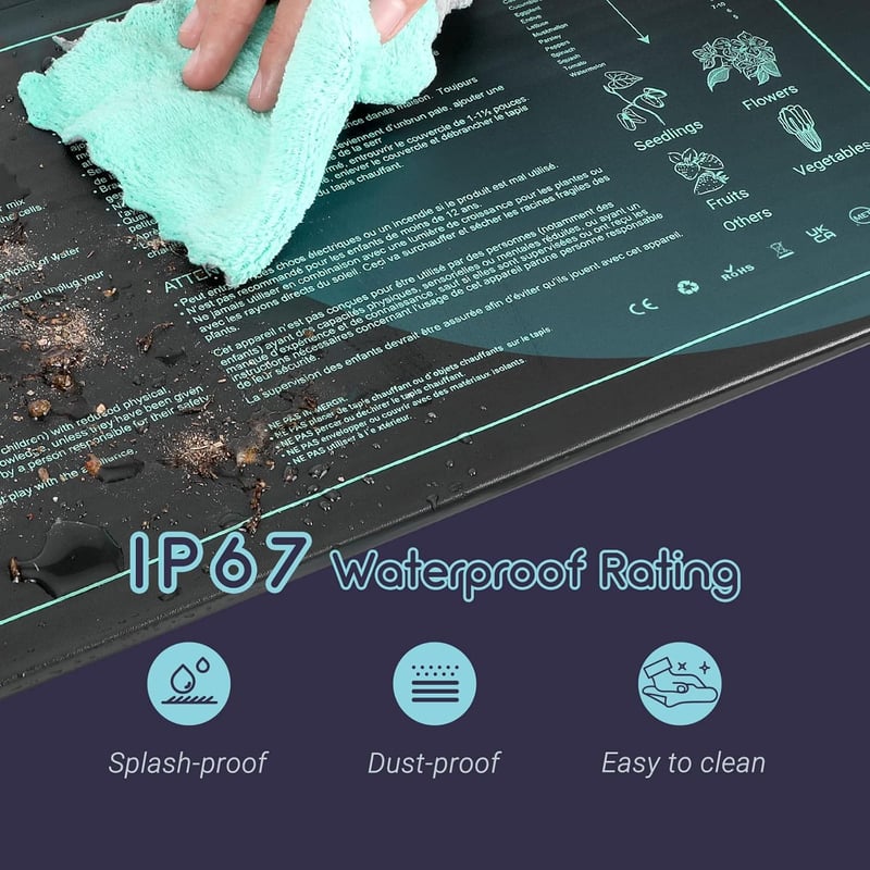 LUXBIRD Hüllő Fűtőlap 2db - Terrárium Melegítő Szőnyeg 21W, IP67, EU Csatlakozó