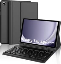 FARYODI Billentyűzetes Tok Samsung Galaxy Tab A9+ 11" 2023 Tablethez - Francia AZERTY Kiosztás, Stifttartóval, Fekete Védőtok (SM-X210/X216/ 1