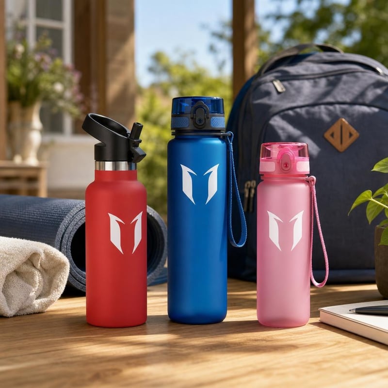 Športový set fliaš: 1× 500ml termoska + 1× 750ml fľaša + 1× 500ml fľaša