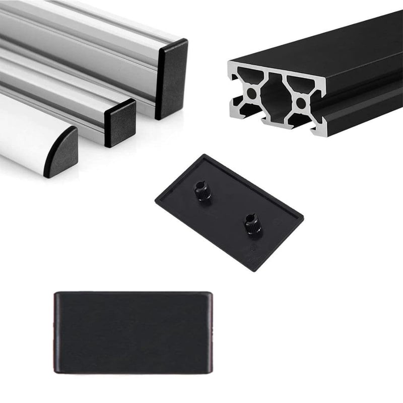 HJYZY 30x60mm-es ABS Műanyag Végzáró Sapka Alumínium Profilhoz, 35 db-os Csomag