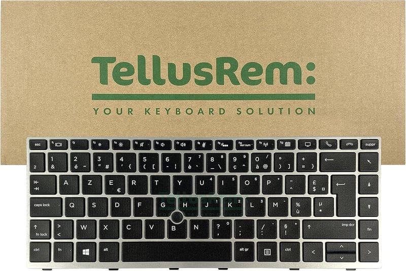 TellusRem Francia Háttérvilágítású Billentyűzet HP 840 G5/G6, 745 G5/G6, ZBook 14u G5/G6 Laptopokhoz - Felújított, Környezetbarát