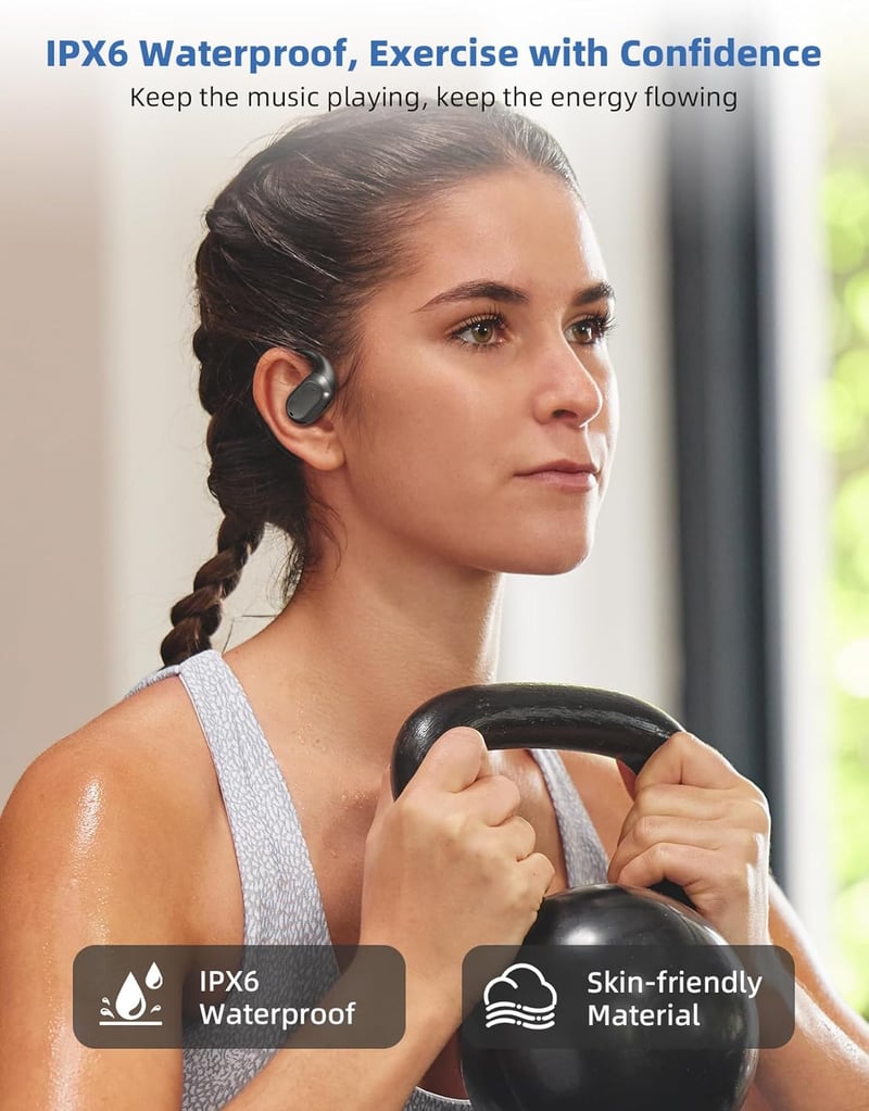 Vízálló ZRUHIG Bluetooth fülhallgató digitális kijelzős tokkal, sportoláshoz