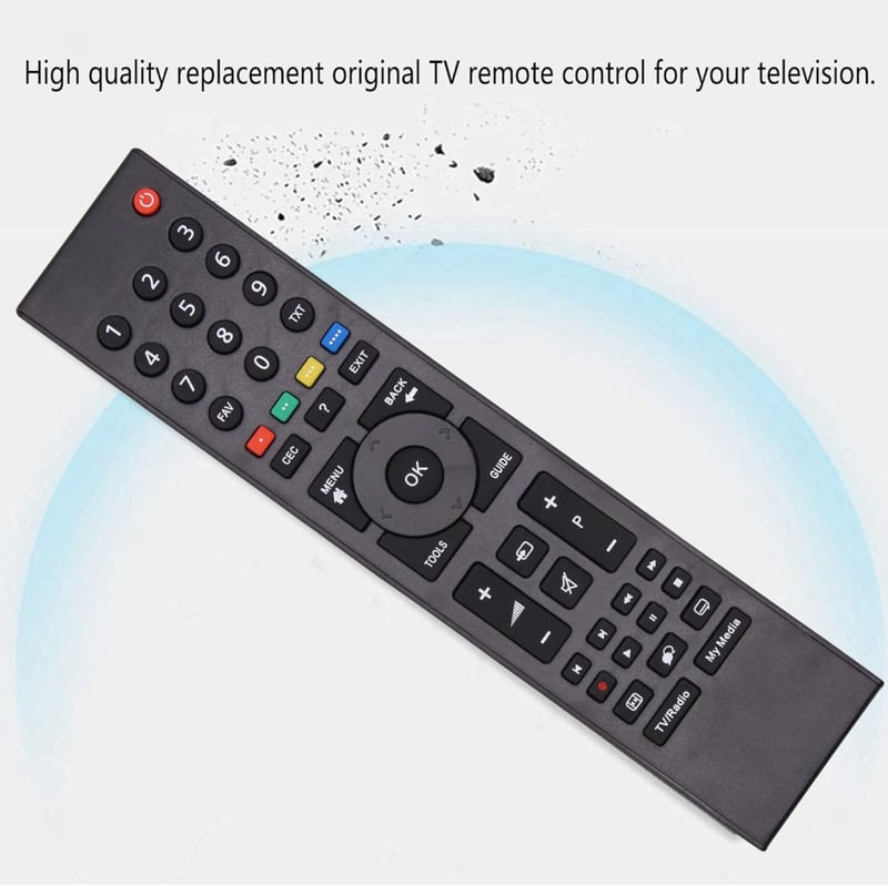 FOXRMT Univerzális Távirányító Grundig Smart TV-hez - Kompatibilis P7187 TP7187R TP7 Modellekkel, 10m Hatótávolság, Ergonomikus Kialakítás