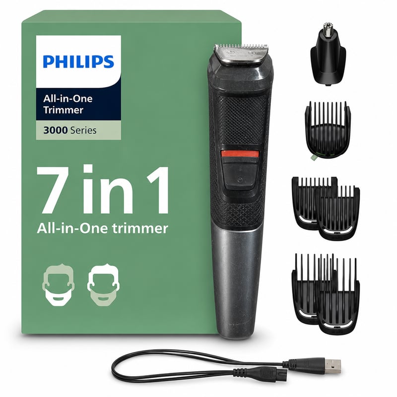 Philips Multigroom 3000 Series višenamjenski trimer — neispravno, za dijelove: problem s kontaktom, ne uključuje se (stanje: vidi 2. sliku)
