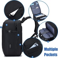 SUCIKORIO Bővíthető Repülős Hátizsák 40x20x25 - Laptoptartós, USB-s, Ryanair Kompatibilis 4