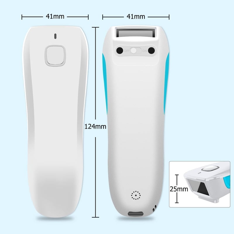 NETUM C850 3in1 Bluetooth QR és vonalkódolvasó, fehér - Gyors és pontos POS szkenner