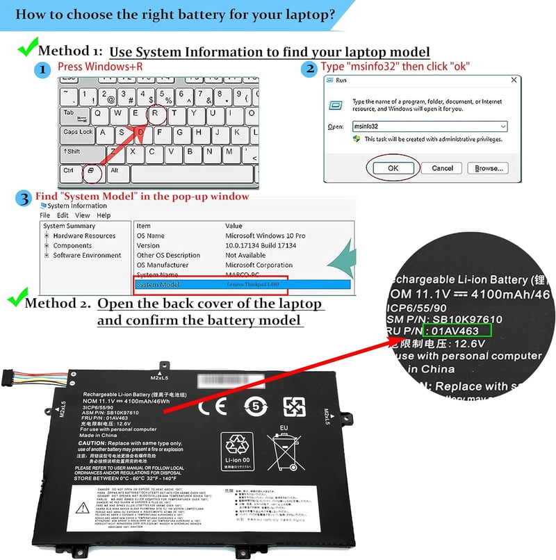 Lenovo ThinkPad L-sorozat akkumulátor - BLESYS 01AV463 kompatibilis L480/L580/L490/L590/L14/L15