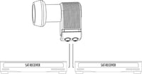 Schwaiger 340 Twin LNB digitális műholdvevő fej, hőálló, aranyozott csatlakozókkal 8