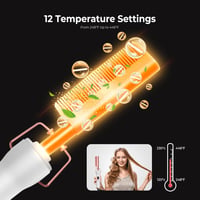 UKLISS Elektromos Hajsimító Fésű LCD Kijelzővel - Fehér Hajformázó 120-230°C Hőmérséklet Szabályozással és Automatikus Kikapcsolással 3