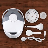 Yum Asia Panda Mini rizsfőző 0,6L kerámia edénnyel, Micom Fuzzy Logic technológiával, 8 főzési funkcióval, LED kijelzővel, 350W, fehér-szürk 7