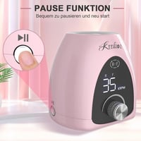 Profi elektromos körömcsiszoló gép LED kijelzővel, 35000 RPM, 6 az 1-ben manikűr szett kezdőknek és profiknak - Rosagold 5
