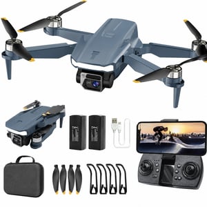 CHUBORY F89 Drón 1080P HD Kamerával, WiFi FPV, 40 Perces Repülési Idő, 120° Széles Látószög, Optikai Áramlás Pozicionálás, 2 Akkumulátor