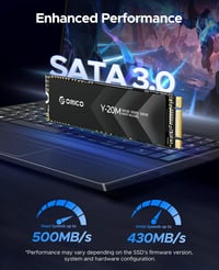 ORICO 4TB M.2 2280 SATA SSD - Belső SSD Meghajtó 500MB/s Olvasási Sebességgel - Laptop és Asztali PC Kompatibilis B+M Kulcs 3