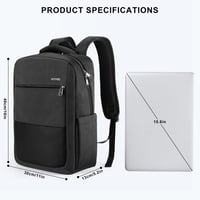 HOMIEE 15,6 colos vízálló laptop hátizsák USB töltőporttal, férfiaknak 6