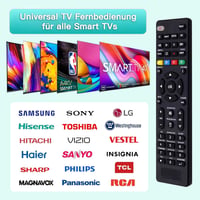 FOXRMT Univerzális TV Távirányító Samsung, LG, Sony, TCL, Sharp, Toshiba, Hisense okostévékhez - 10m hatótáv, 40 gomb, egyszerű beállítás 2
