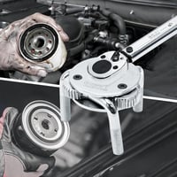 CCLIFE Olajszűrő Kulcs 3-Karos Cr-V Pók Adapter Készlettel - Olajcseréhez, 69-136 mm Átmérőjű Szűrőkhöz, Króm-Vanádium Acél 6