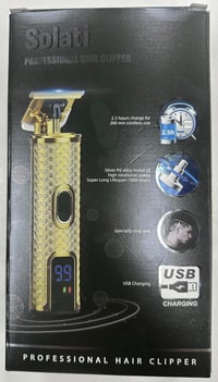 Solati IPX6 vízálló férfi hajvágó és szakállvágó LCD kijelzővel, T-pengével 8