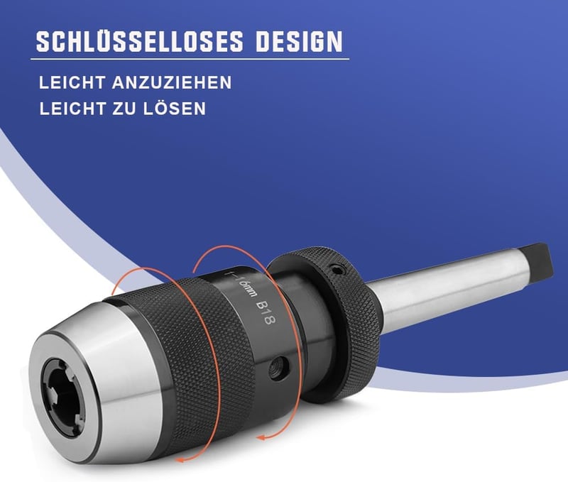 Gyorsbefogó tokmány B18 1-16mm + MK2 kúpos szár, precíziós fúrótokmány esztergához