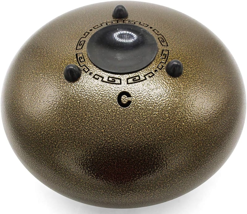 Amkoskr 30 cm-es C-dúr Acélnyelv Dob 13 Hangú Kávébarna HandPan Ütőkkel és Táskával