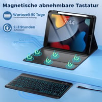 Tumeiguan Megnövelt Billentyűzetű Tok iPad 7/8/9 Generációhoz 10.2", iPad Air 3 és Pro 10.5" Készülékekhez - Kiesés Elleni Védelemme 7