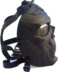 WISEONUS Airsoft Taktikai Koponya Maszk - Teljes Arcvédő Szürke Lencsével, Paintball, Vadászat, CS Játék és Halloween Jelmezhez - Ütésálló T 5