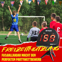 NET PLAYZ Futball Radar Sebességmérő - Edzőfelszerelés Sebességérzékelővel, Állítható Szögű Sporteszköz Futball, Golf, Baseball és Más Sport - Black, M 6