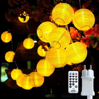 Bigzom LED Lámpás Fényfüzér 5m 20 LED - Kültéri/Beltéri Időzítővel, Távirányítóval, IP44 Vízálló, Meleg Fehér Kerti Dekoráció Karácsonyra, T 1