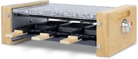 H.Koenig WOD6 raclette grillsütő 6 személyre, kőlapos, 900W, fa-inox kivitel 3