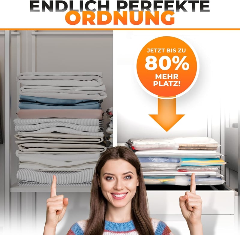 PACKDUDE Vákuumzsák Ruhákhoz 60x40 cm - 3 db Kis Méretű, Strapabíró Tároló Tasak Szeleppel, Utazáshoz és Helytakarékos Tároláshoz