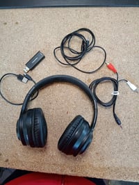 Căști TV wireless Queemie pentru vârstnici, anulare activă a zgomotului (ANC), Bluetooth 5.3, transmițător 3 în 1 (USB/RCA/AUX), baterie 35 de ore, 220 g 2
